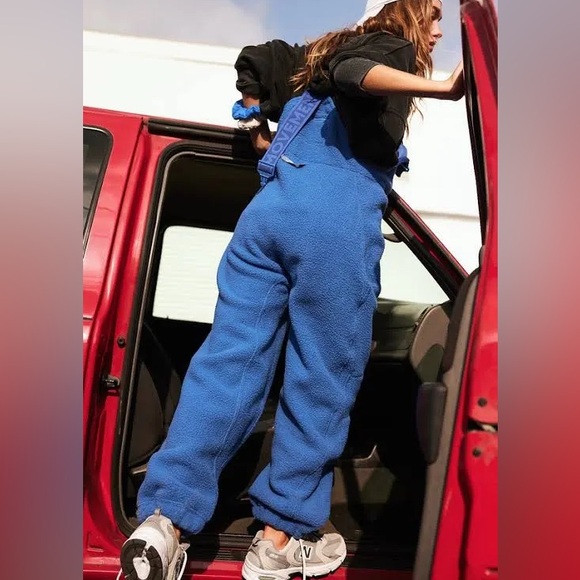 SALE TODAY🔥 FP MOVEMENT Hit The Slopes Salopette Jumpsuit Swim Club Blue NWT - Picture 6 of 16